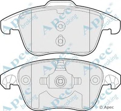 APEC BRAKING pad1534 -  Комплект тормозных колодок, дисковый тормоз